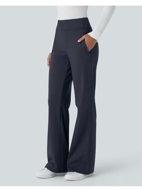 Halara Flex™ DayStretch Mid Rise Side Zipper Pocket Work Flare Pants
